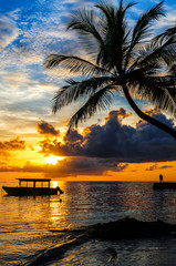 Sunset in the Maldives