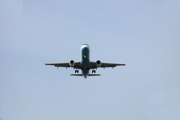 Plane approaching runway