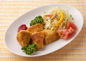 カジキの一口カレー焼