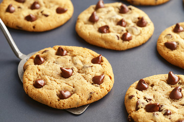 Chocolate Chip Cookies on Baking Tray