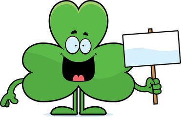 Cartoon Shamrock Sign