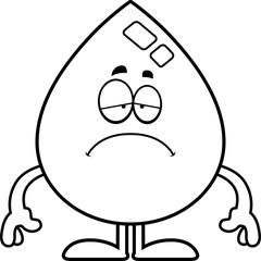 Sad Cartoon Water Drop