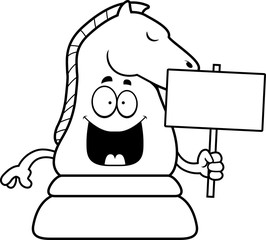 Cartoon Chess Knight Sign