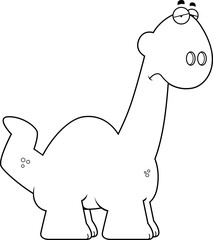 Sad Cartoon Apatosaurus