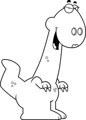 Sly Cartoon Girl Dinosaur