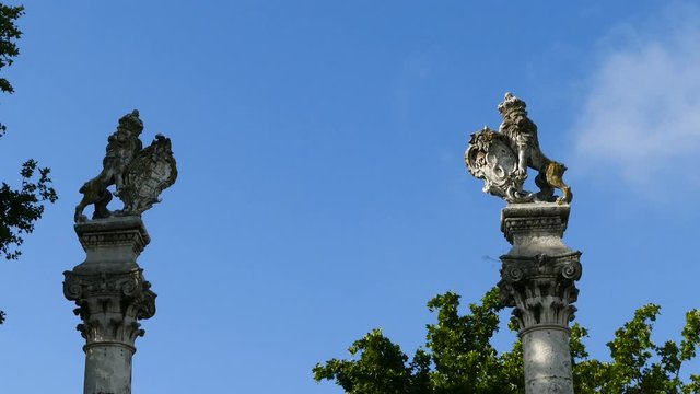 Statues at promenade de Hercules, Seville