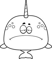 Sad Cartoon Narwhal