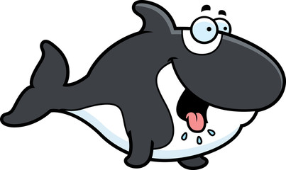 Hungry Cartoon Killer Whale