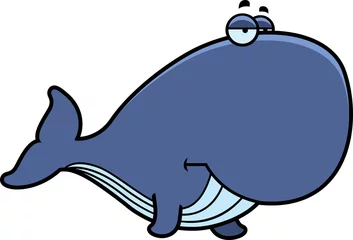 Fotobehang Bored Cartoon Whale © corythoman