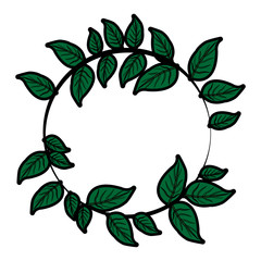 leaf or leaves crown  icon image vector illustration design 