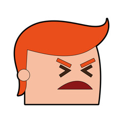 angry man cartoon icon image vector illustration design 