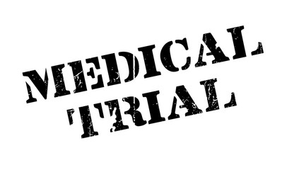 Medical Trial rubber stamp. Grunge design with dust scratches. Effects can be easily removed for a clean, crisp look. Color is easily changed.