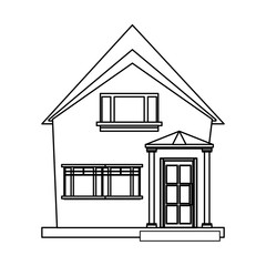 pretty family house icon image vector illustration design 