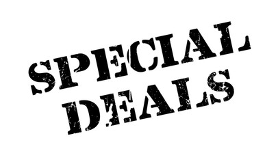 Special Deals rubber stamp. Grunge design with dust scratches. Effects can be easily removed for a clean, crisp look. Color is easily changed.