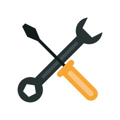 screwdriver and wrench icon image vector illustration design 