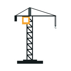 construction crane icon image vector illustration design 