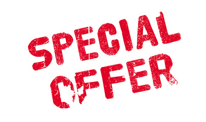 Special Offer rubber stamp. Grunge design with dust scratches. Effects can be easily removed for a clean, crisp look. Color is easily changed.