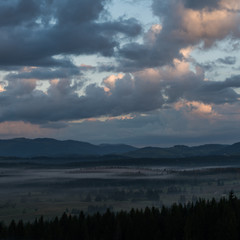 Cloudy Sunrise with mist