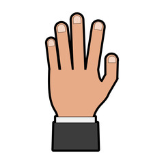 open hand icon image vector illustration design 