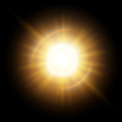 Obraz premium Glow light effect. Star burst with sparkles.Sun.