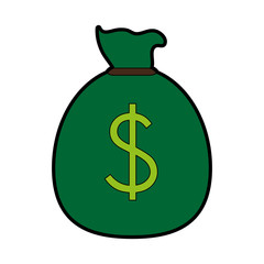 bag of money icon image vector illustration design 