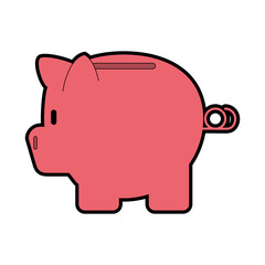 piggy bank icon image vector illustration design 