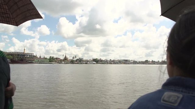 Pathein, Skyline from the ferry