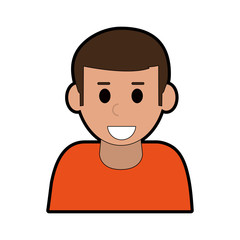 smiling young man icon image vector illustration design 