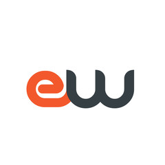 Initial Letter EW Rounded Lowercase Logo