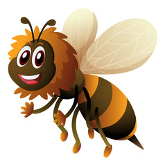 Bee with happy face