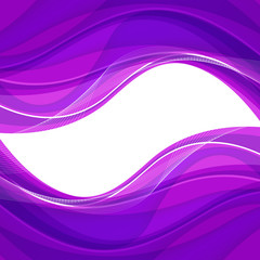 Abstract violet background with wave. Vector illustration