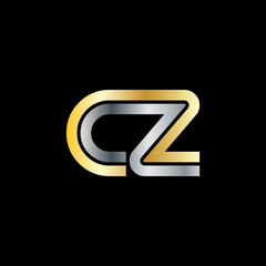 Initial Letter CZ Linked Design Logo