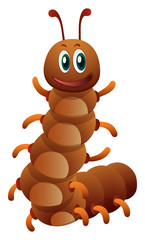 Caterpillar in brown color