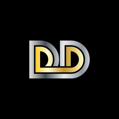 Initial Letter DD Linked Design Logo