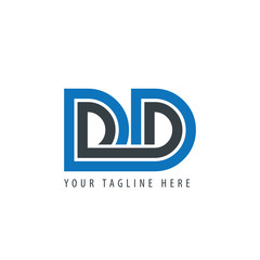 Initial Letter DD Linked Design Logo