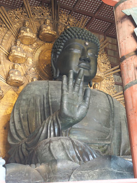 正面から見た奈良の大仏 Stock 写真 Adobe Stock