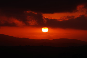 dark sky sunset 