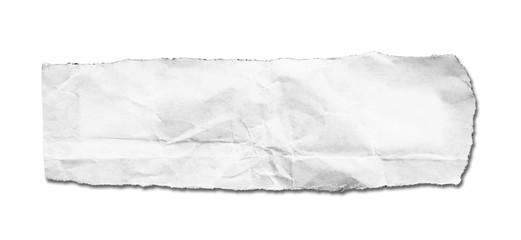 Piece of torn paper, space for copy