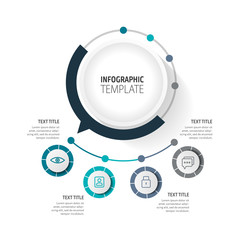 Business infographic concept - vector set of infographic elements in flat design style for presentation, booklet, website. Vector icons set.
