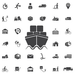 Ship icon isolated