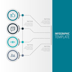 Business infographic concept - vector set of infographic elements in flat design style for presentation, booklet, website. Vector icons set.