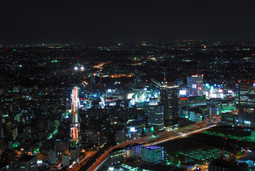 Obraz premium ランドマークタワーからの夜景