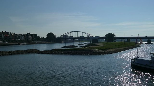 Sunrise at the IJssel river in Deventer