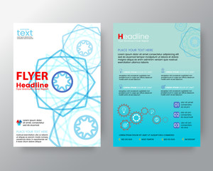 Abstract modern line polygon Vector Brochure Flyer design Layout template in A4 size