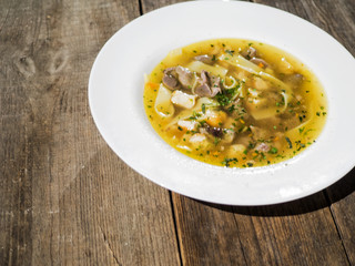 Chicken soup with  noodles