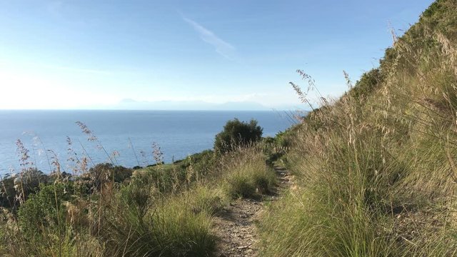 The view from Tresino hill, Cilento, Italy, 4K