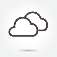 cloud icon,  vector illustration. Flat design style on white background