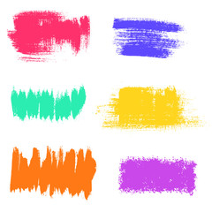 Vector grunge background elements. Textured brushstrokes. 