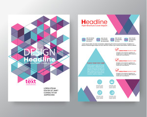 Abstract modern Colorful triangle Vector Brochure Flyer design Layout template in A4 size
