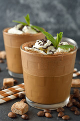 Milkshake with coffee and ice cream